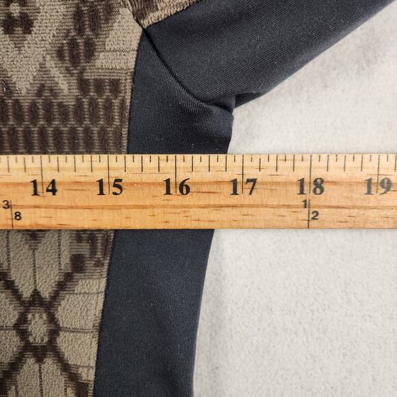 Hot Chillys HC4311 1/2 Zip Base Layer Women Medium Brown Geometric Fair Isle USA - Picture 7 of 13